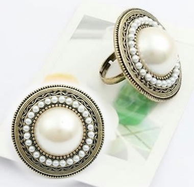 Rrings Fashion vintage exaggerated round simulated pearlalloy ring jewelry2.jpg